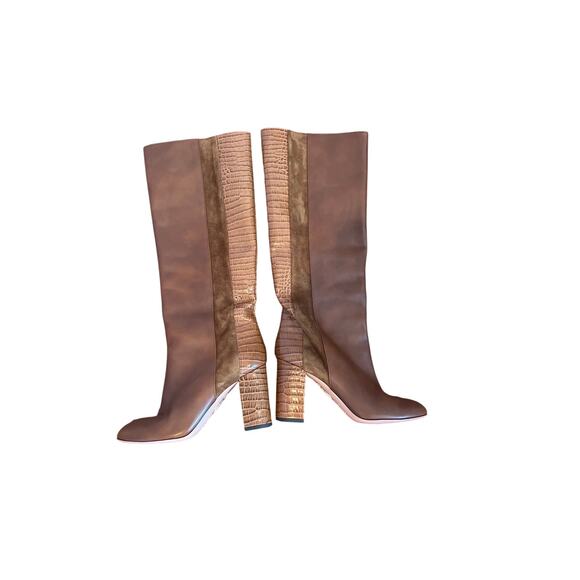 Aquazzura Leather Riding‎ Boots, Size 38 1/2 EU.
